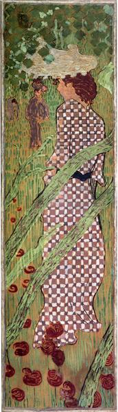 Mujer Con Vestido De Cuadros - 1898