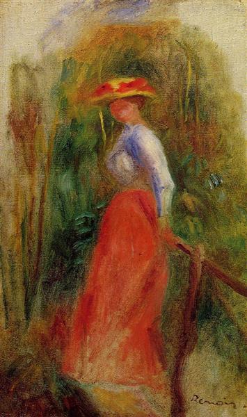 Femme dans un paysage