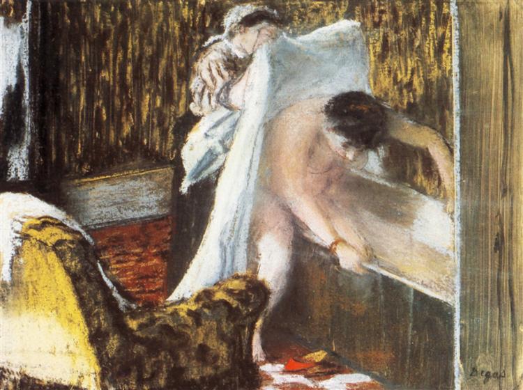 Femeie care părăsește baia - 1877
