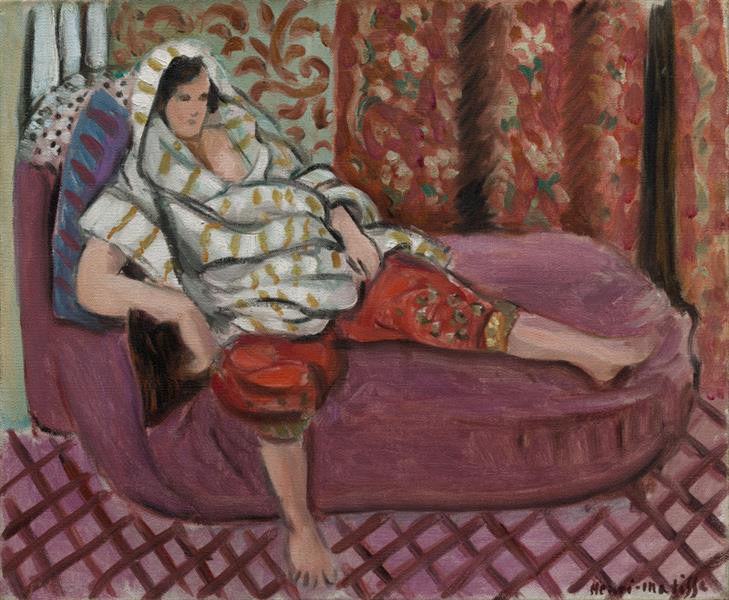 Femme sur Divan Rose 1921