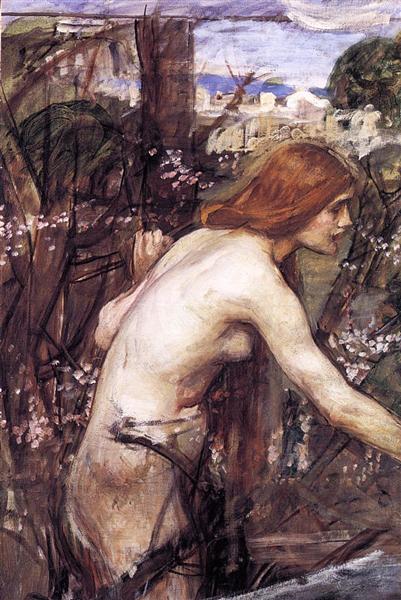 Kvinna som plockar blommor - 1914
