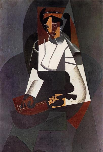 Frau mit Mandoline (Nach Corot) - 1916