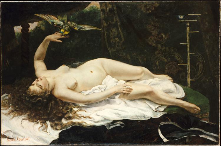Žena s papouškem - 1866