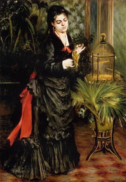 Woman With A Parrot (Henriette Darras) - 1871