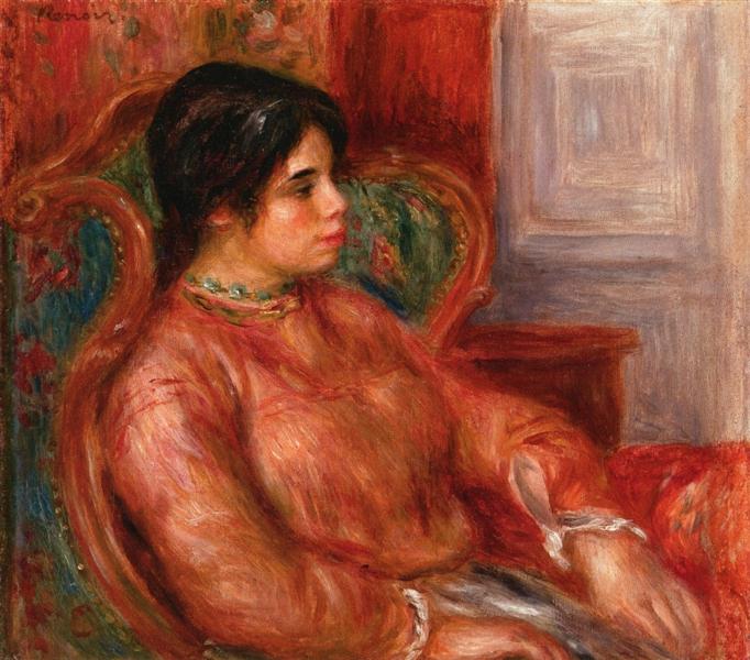 Žena se zelenou židlí - 1900