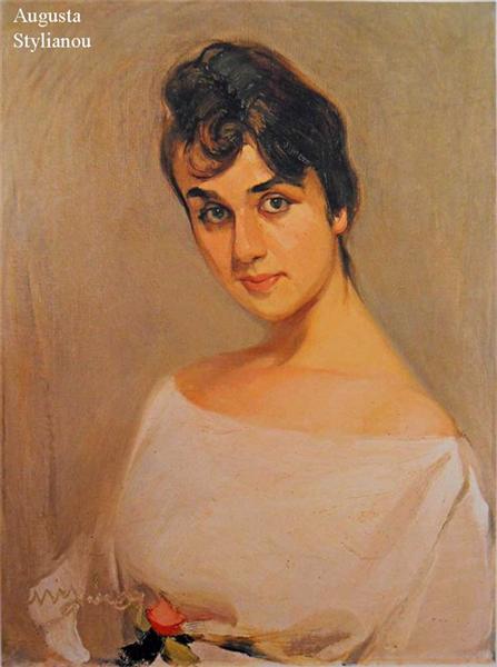 गुलाबी रंग के साथ महिला