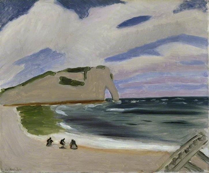 Femmes sur la plage, Étretat 1920