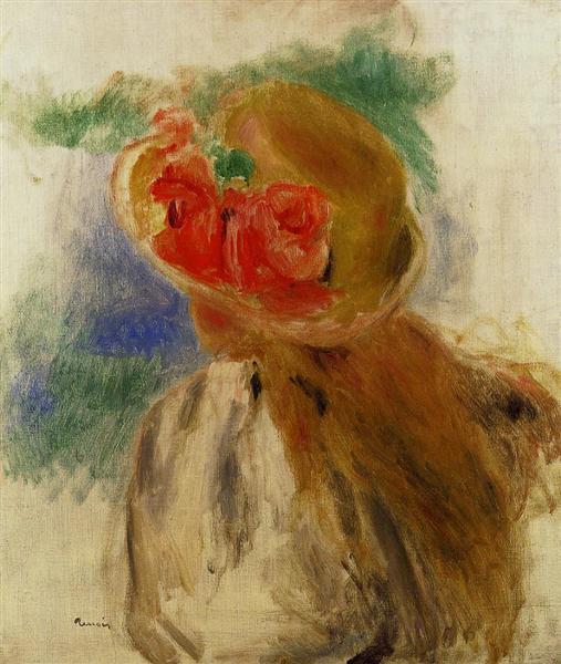 Giovane ragazza con cappello di fiori - 1905