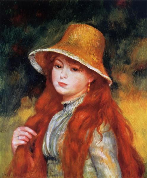 Giovane ragazza con cappello di paglia - 1884