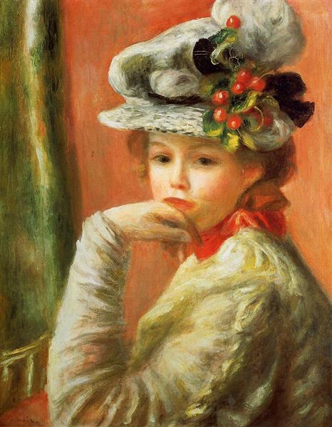 Giovane ragazza con cappello bianco - 1891