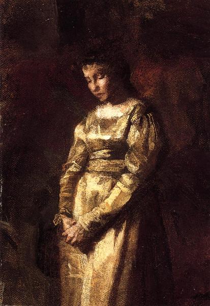 Méditation de fille (étude) - 1877