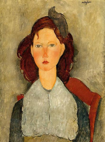Sedící dívka - 1918