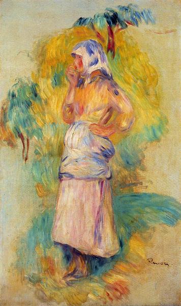 Giovane contadino che mangia una mela - 1894