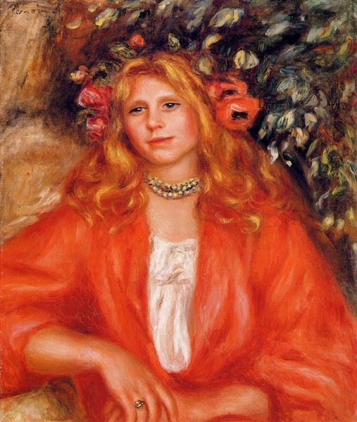 Jeune femme avec une guirlande de fleurs - 1908