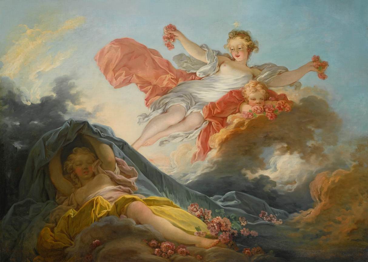 Goddess Aurora Triumphing During the Night