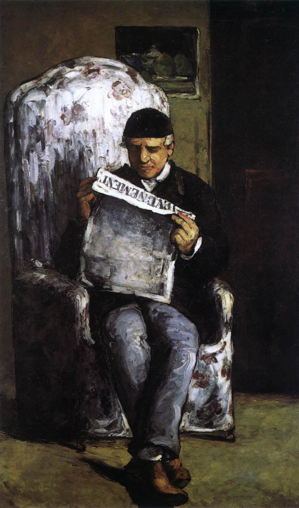 Louis-Auguste Cézana, O Pai do Artista, Lendo O L'Evénement