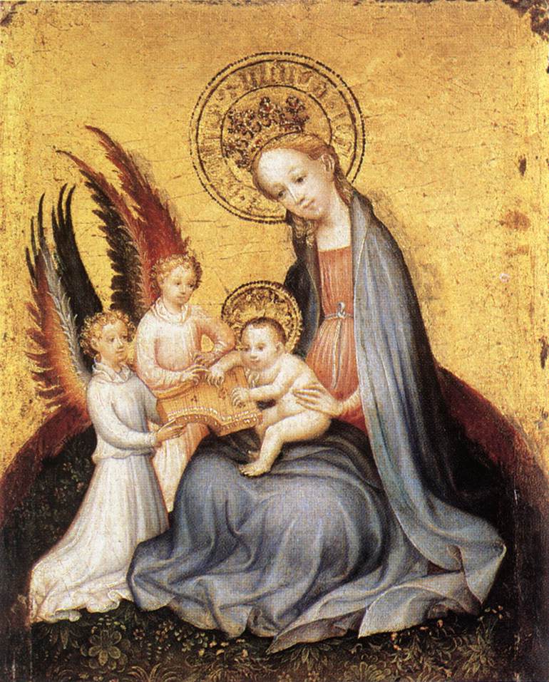 La vergine in un giardino per il paradiso