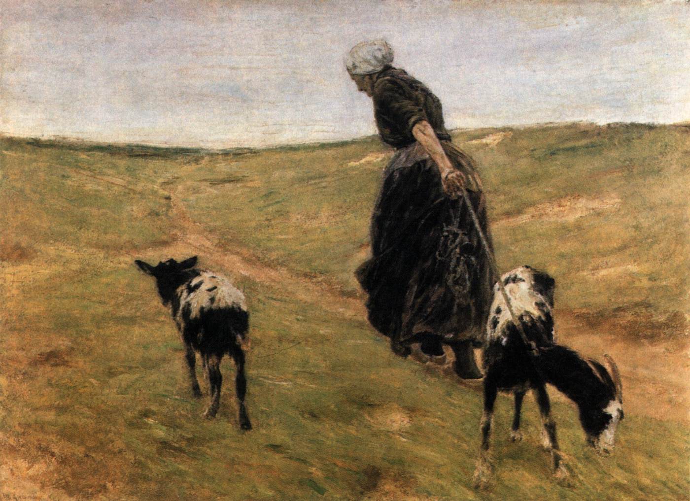 Mujer con Cabras