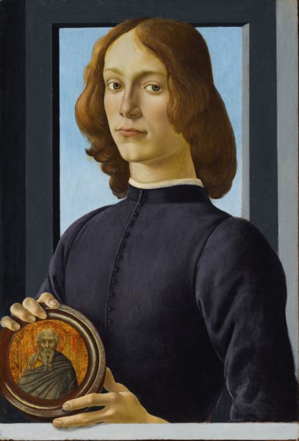Retrato de um Jovem Segurando um Medalhão