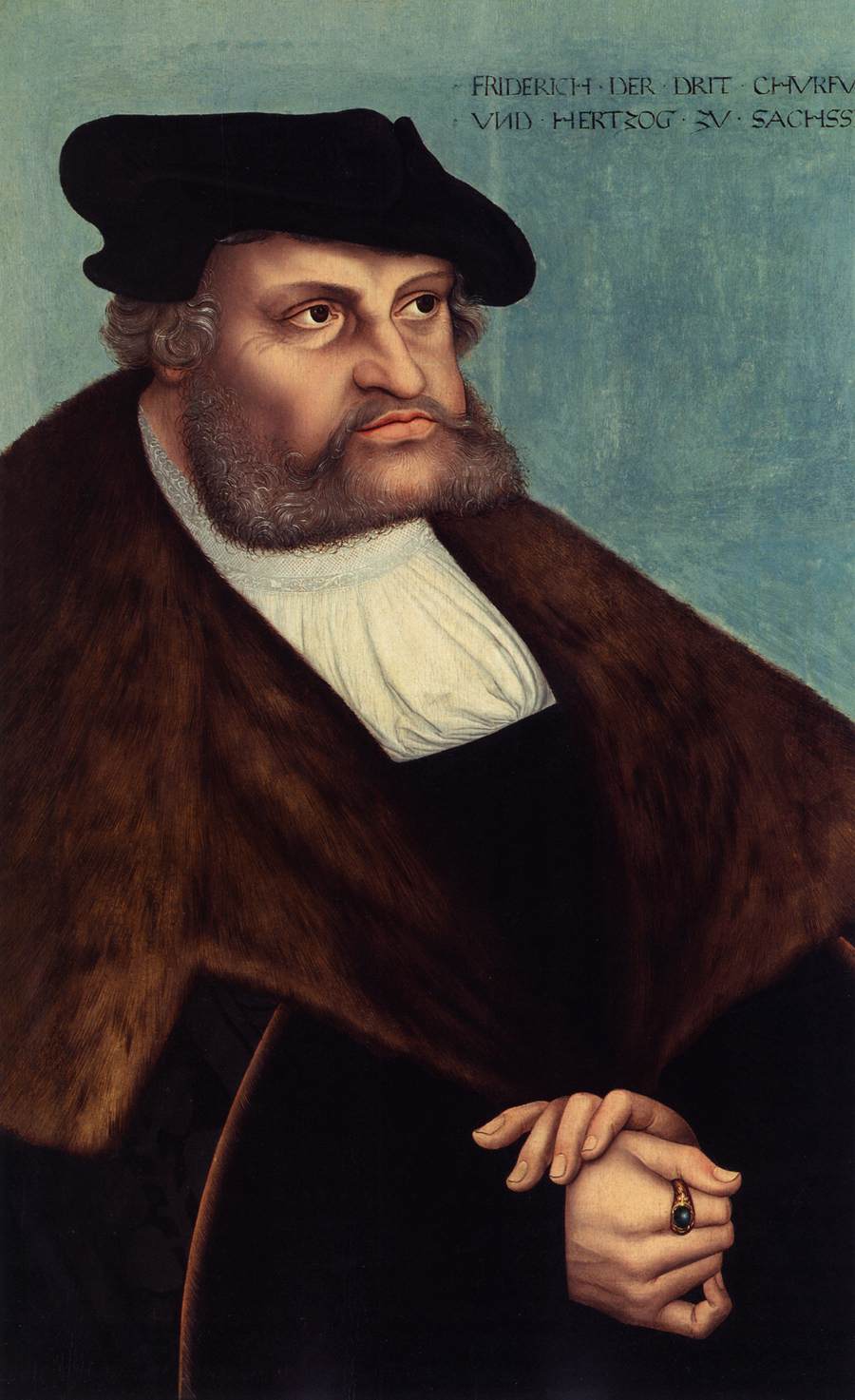 Porträtt av väljaren Friedrich III Sajonia Sabio