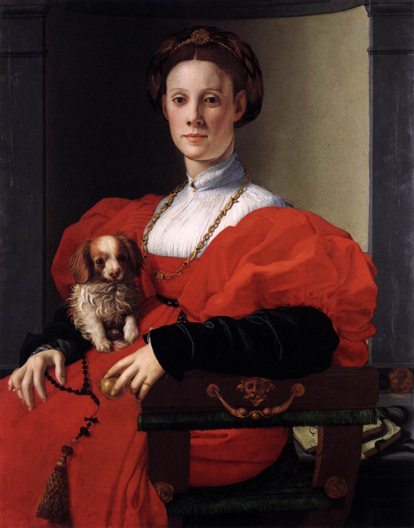 Retrato de uma senhora de vermelho