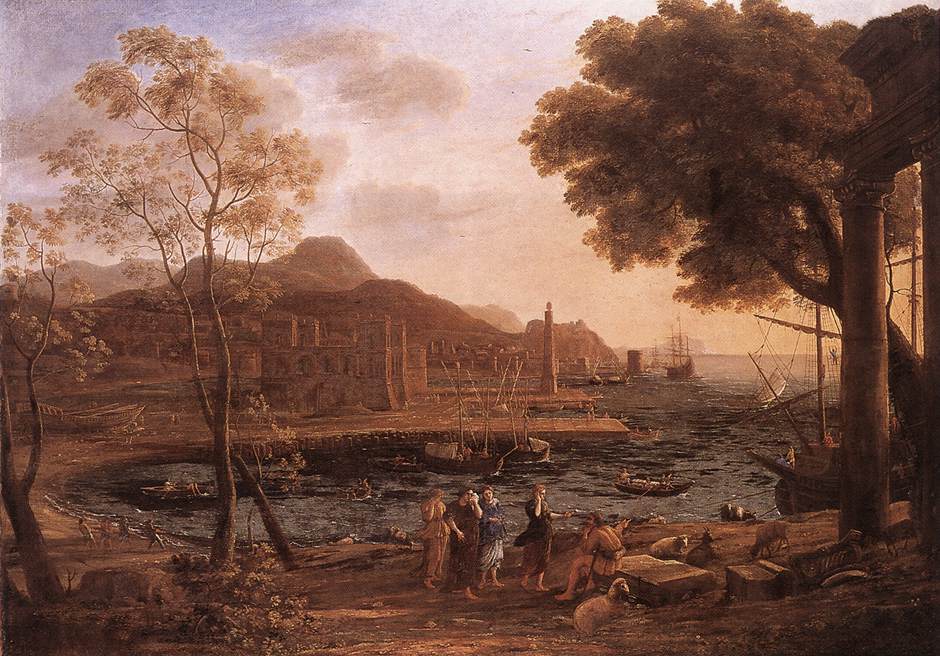 Harbor Scene with Helias Duel