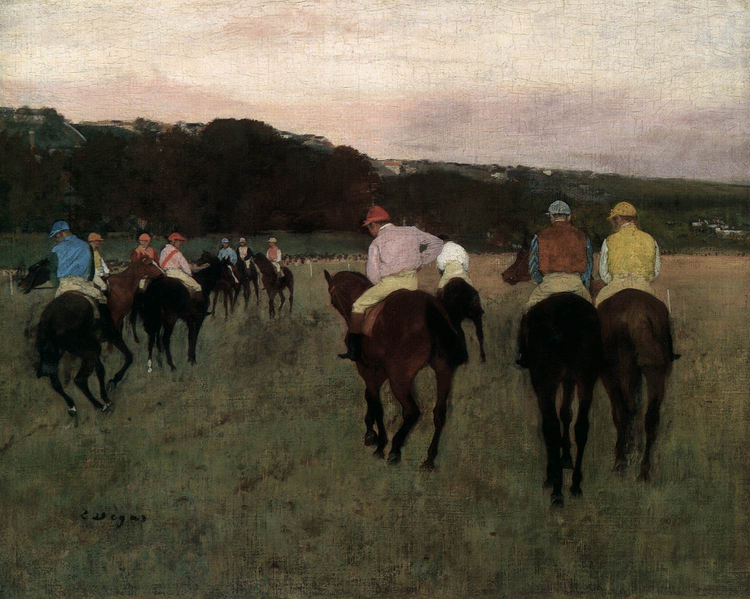 Racinghästar på Longchamps