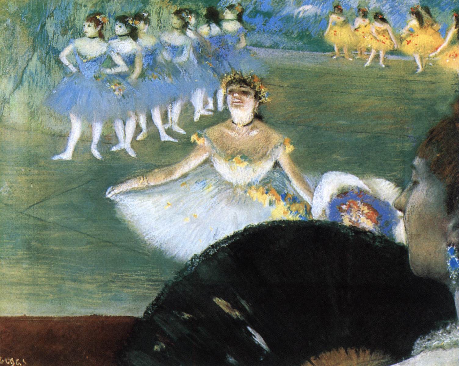 Danseuse au bouquet et étude de bras - Edgar Degas