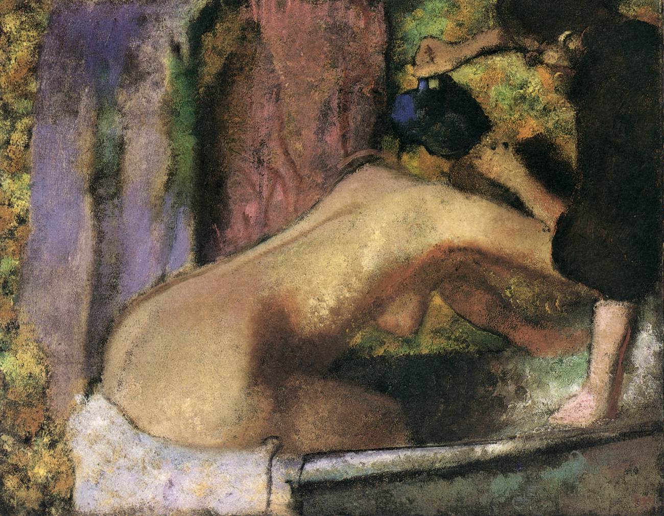Femme dans la salle de bain