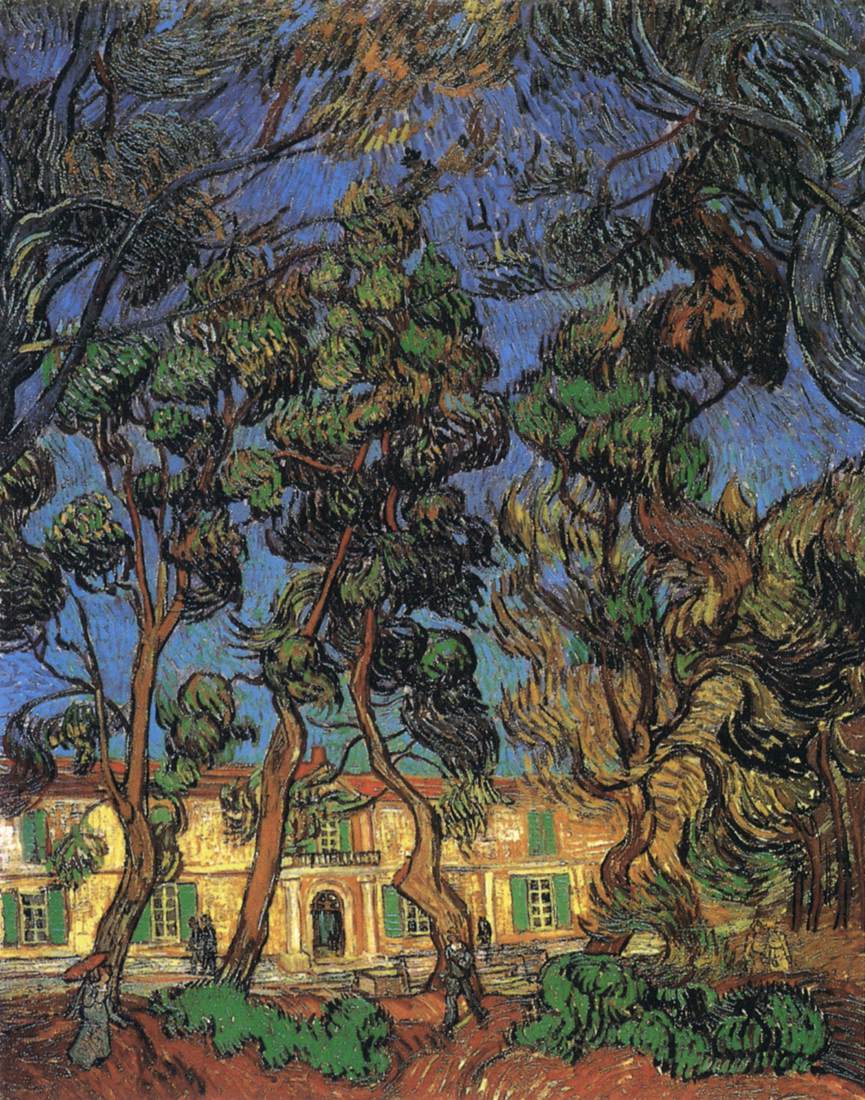 Bomen in de Saint-Paul Hospital Garden