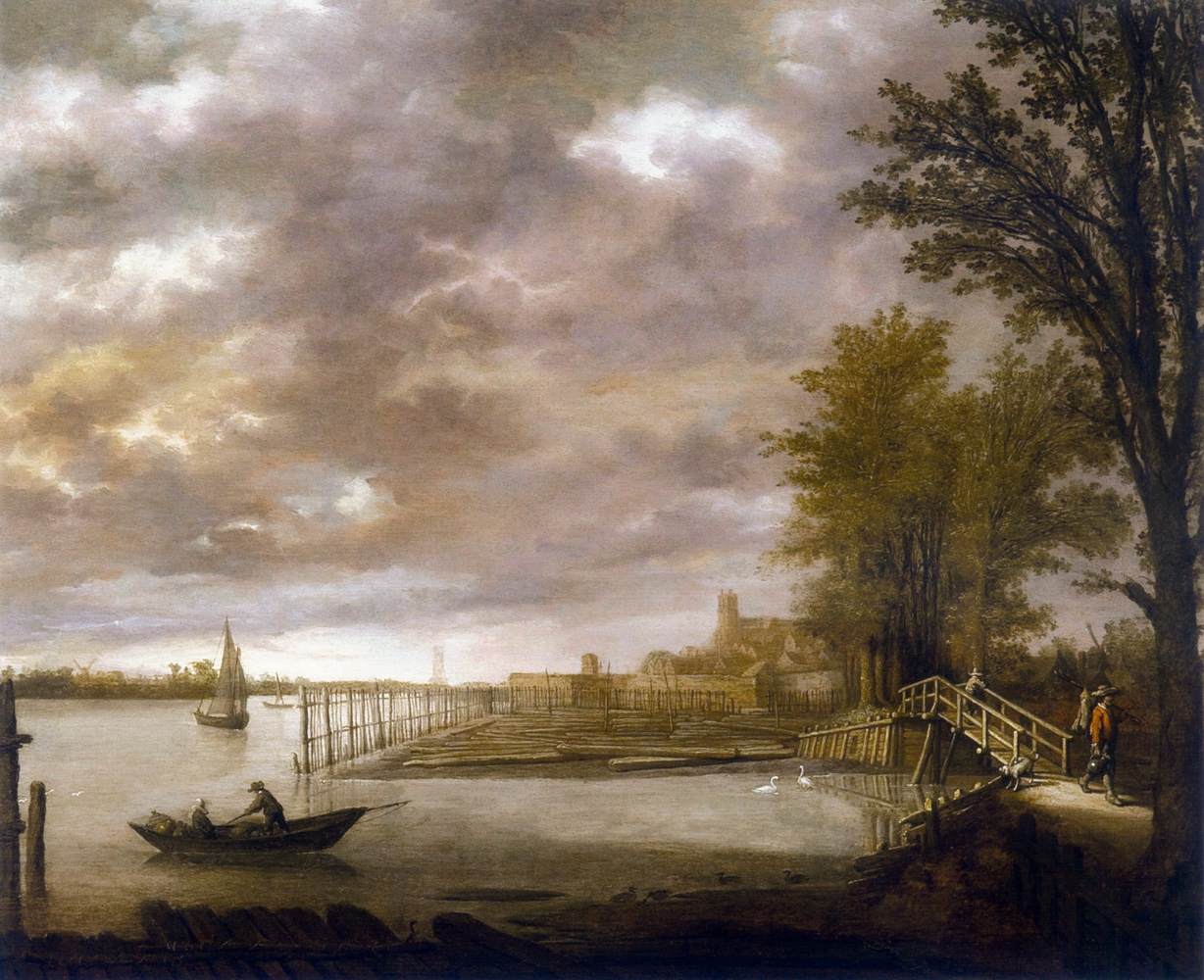 Landscape with a Wooden Yard Near Dordrecht