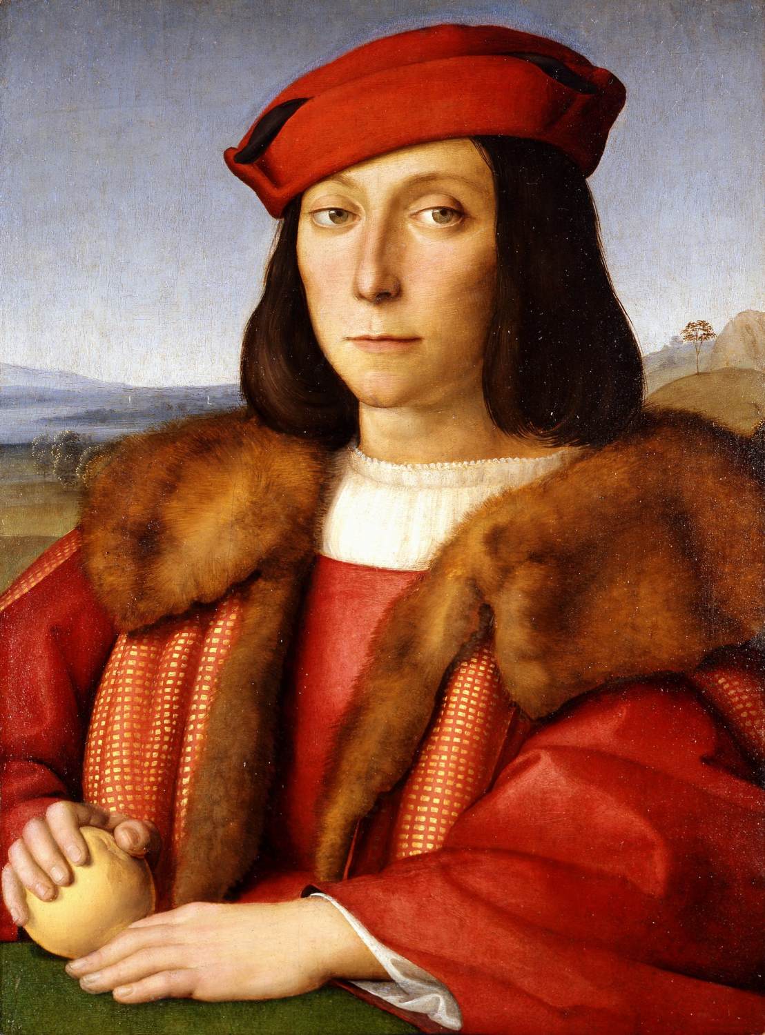 Joven con una Manzana