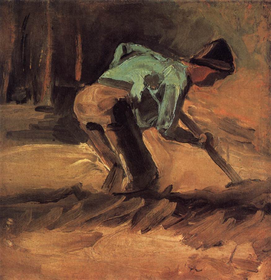 man digging