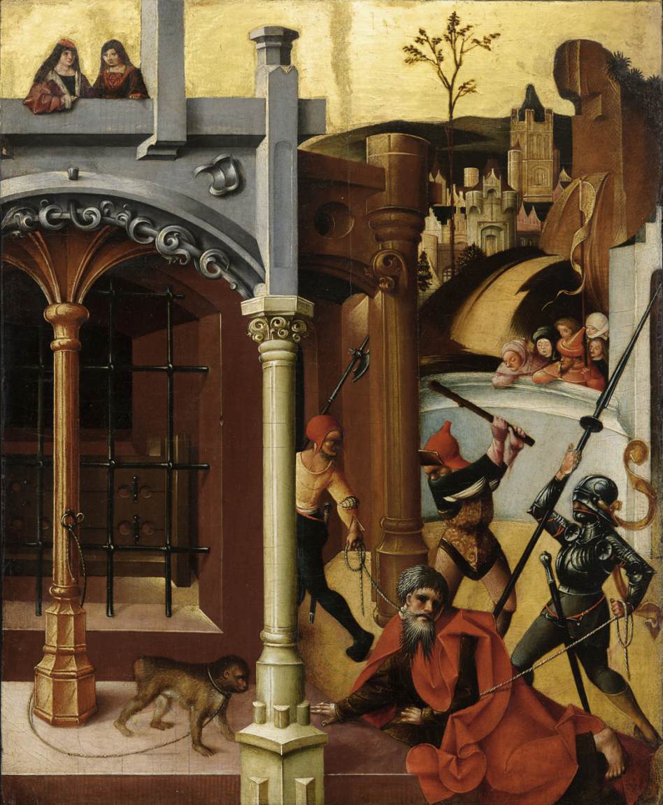 San Judas Thaddeus geschlagen und eingesperrt