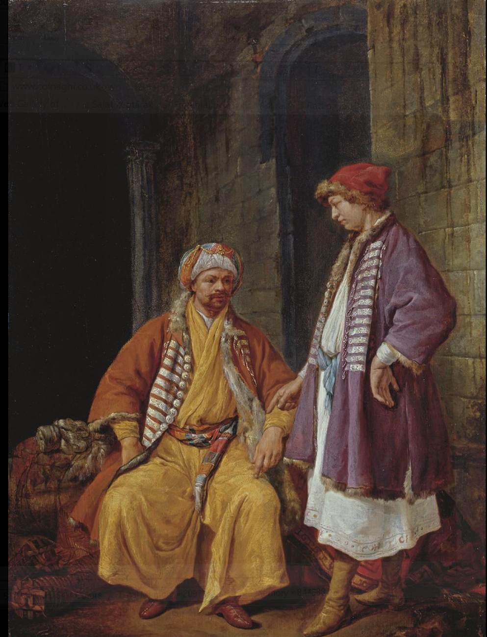 Two Oriental Traders Conversing