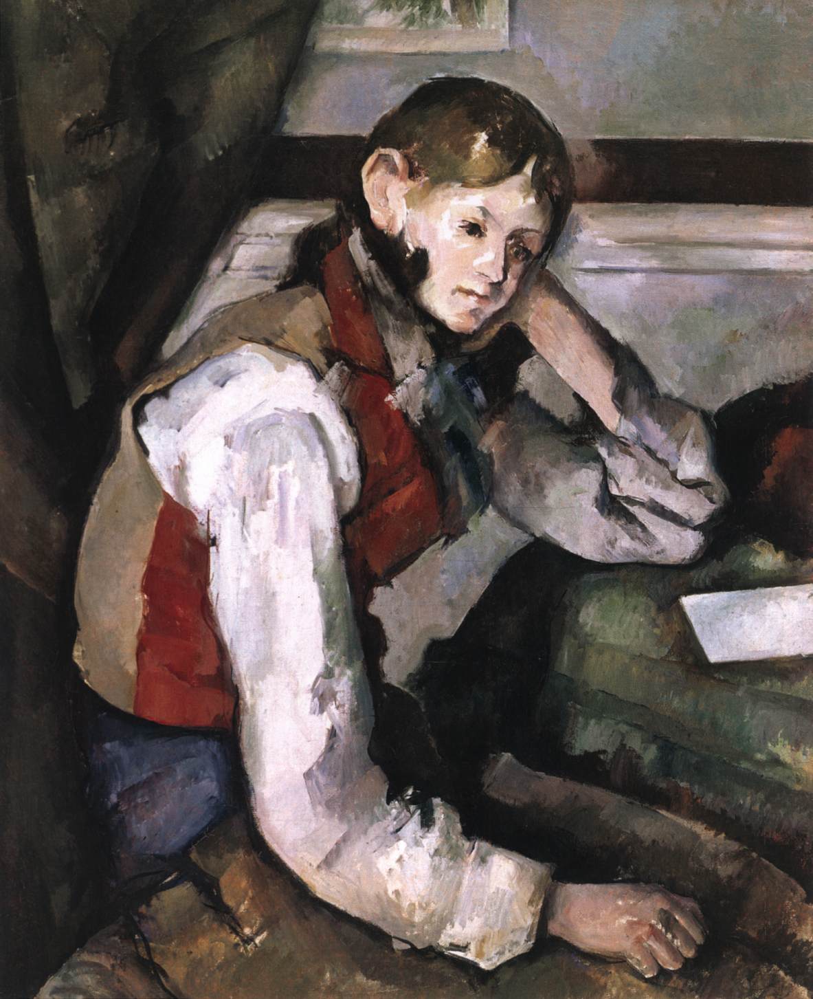 Portrait Le Gilet Rouge Tableau Le Garçon Au Gilet Rouge, 18881890