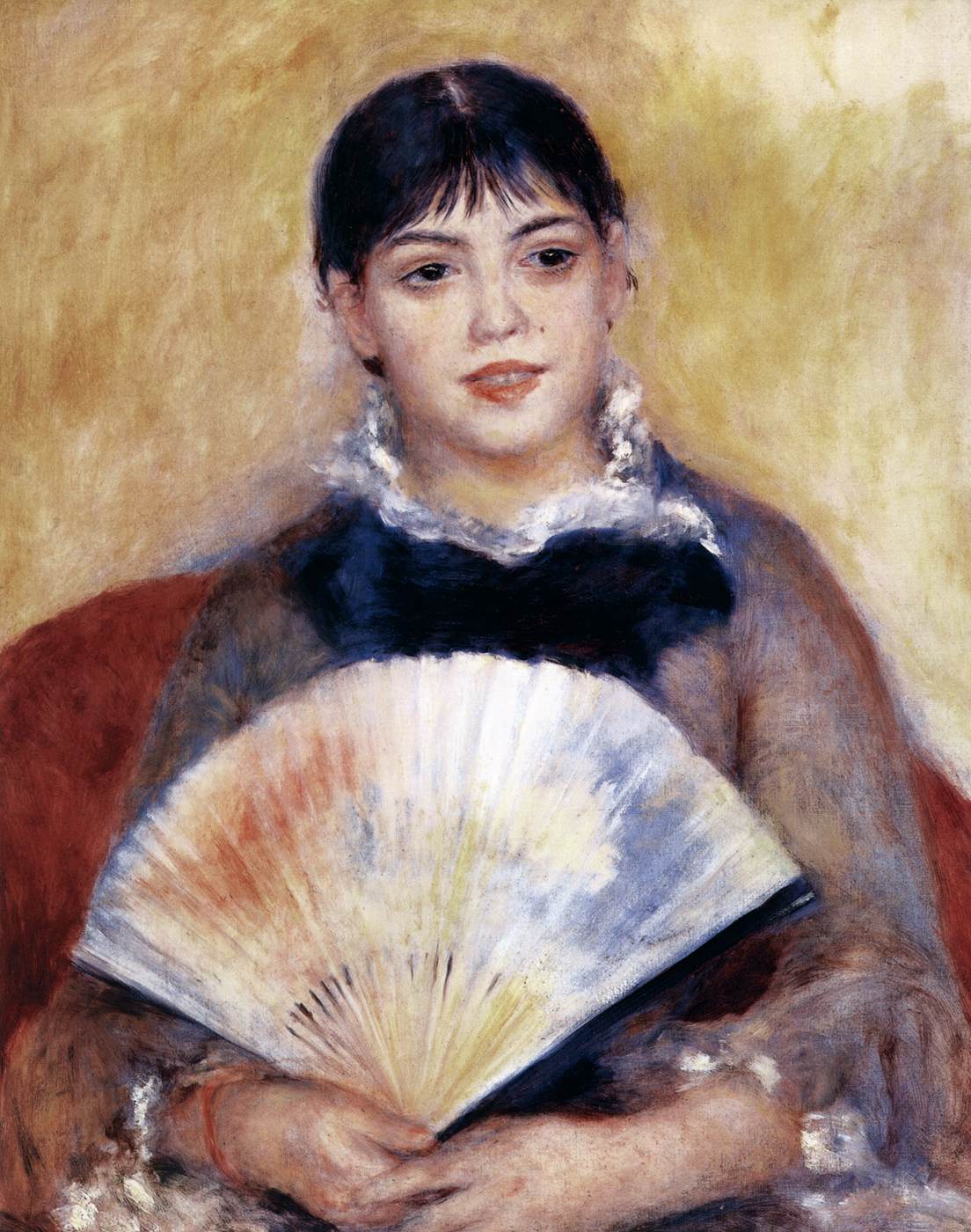 Mädchen mit einem Fan