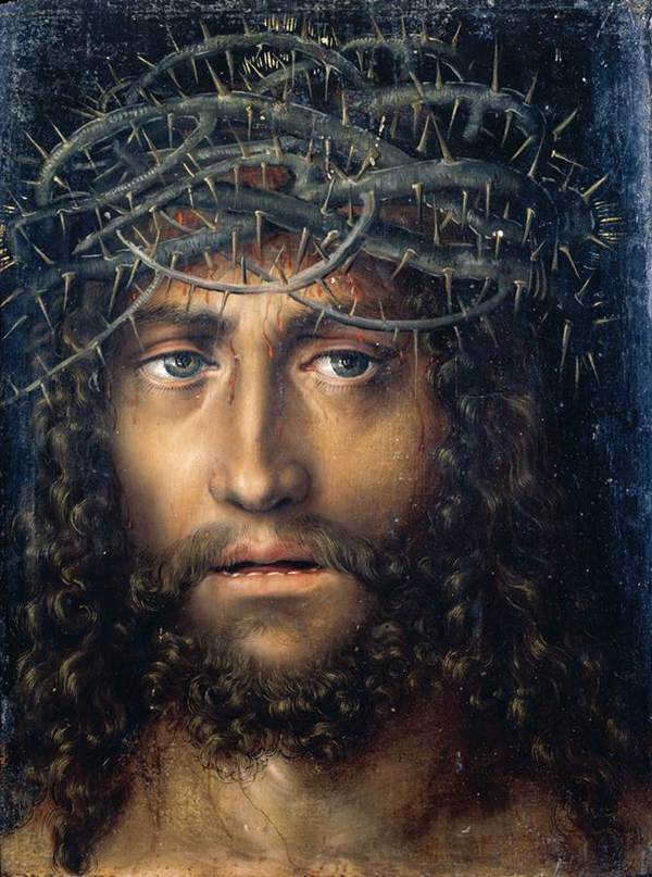 La testa di Cristo con corona di spine