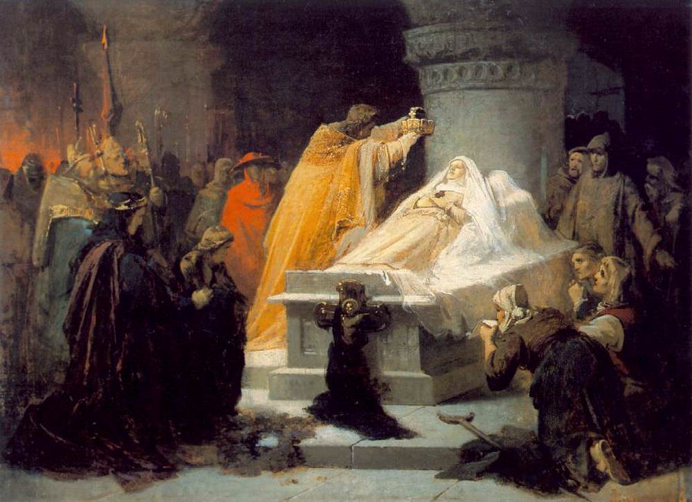 Kanonizace Santa Isabel de Maďarsko v roce 1235 (náčrt)