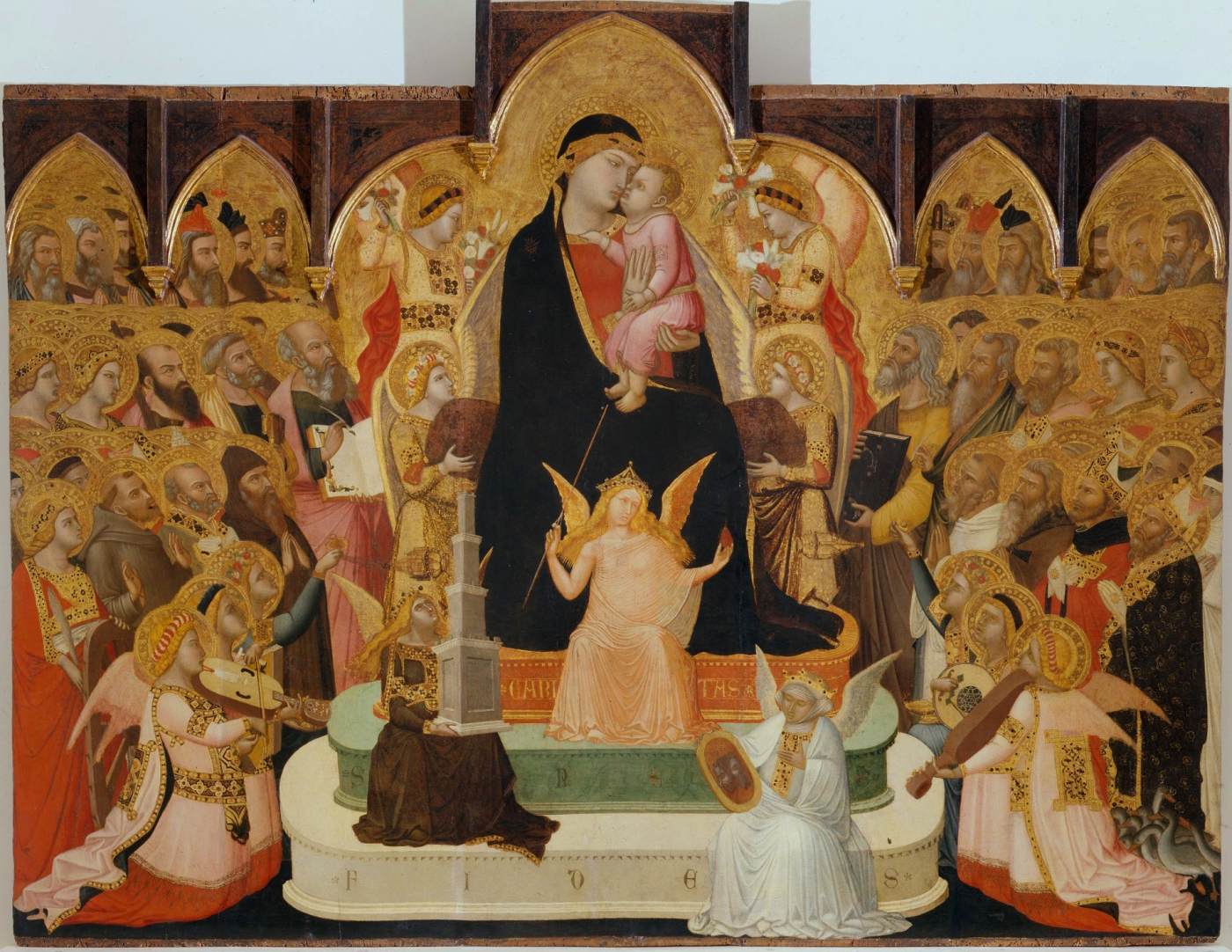 La vierge avec des anges et des saints (Maestà)