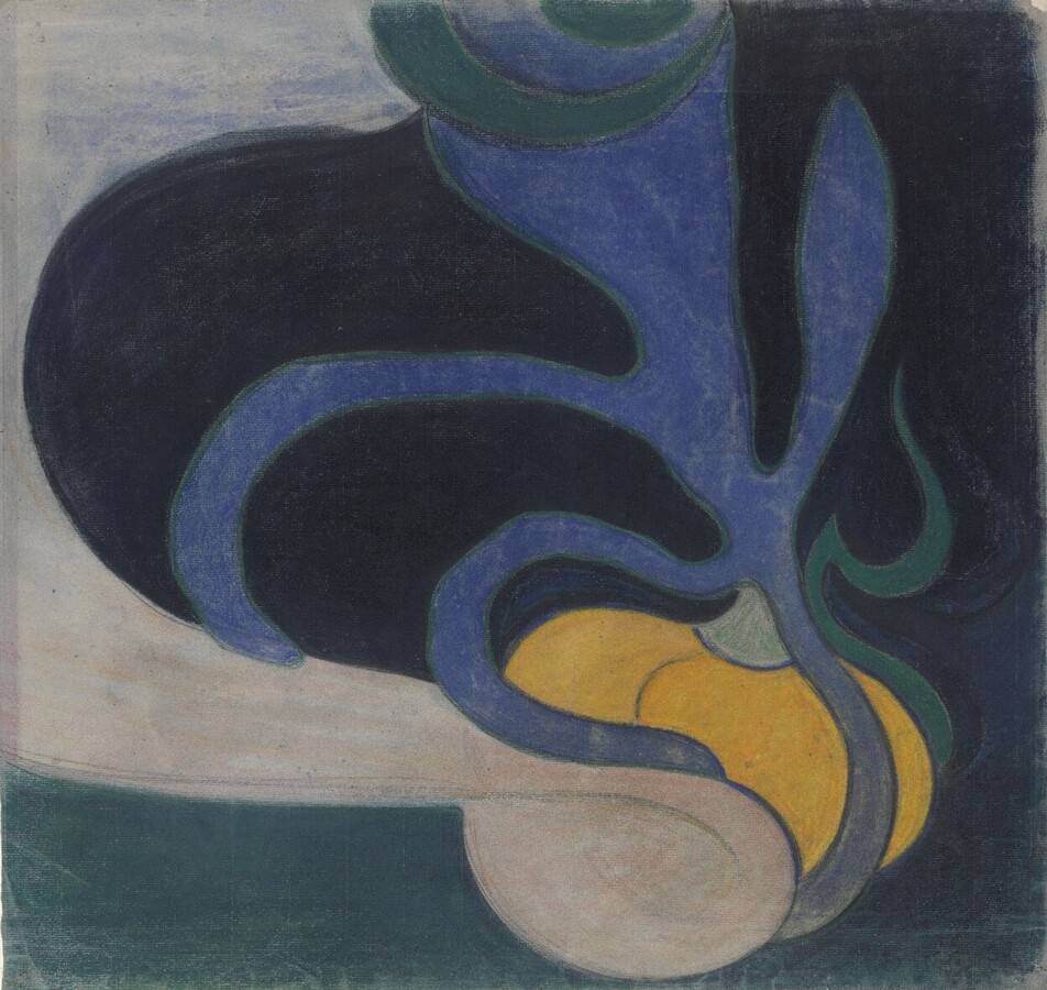 Abstrakte Komposition mit Pflanzen