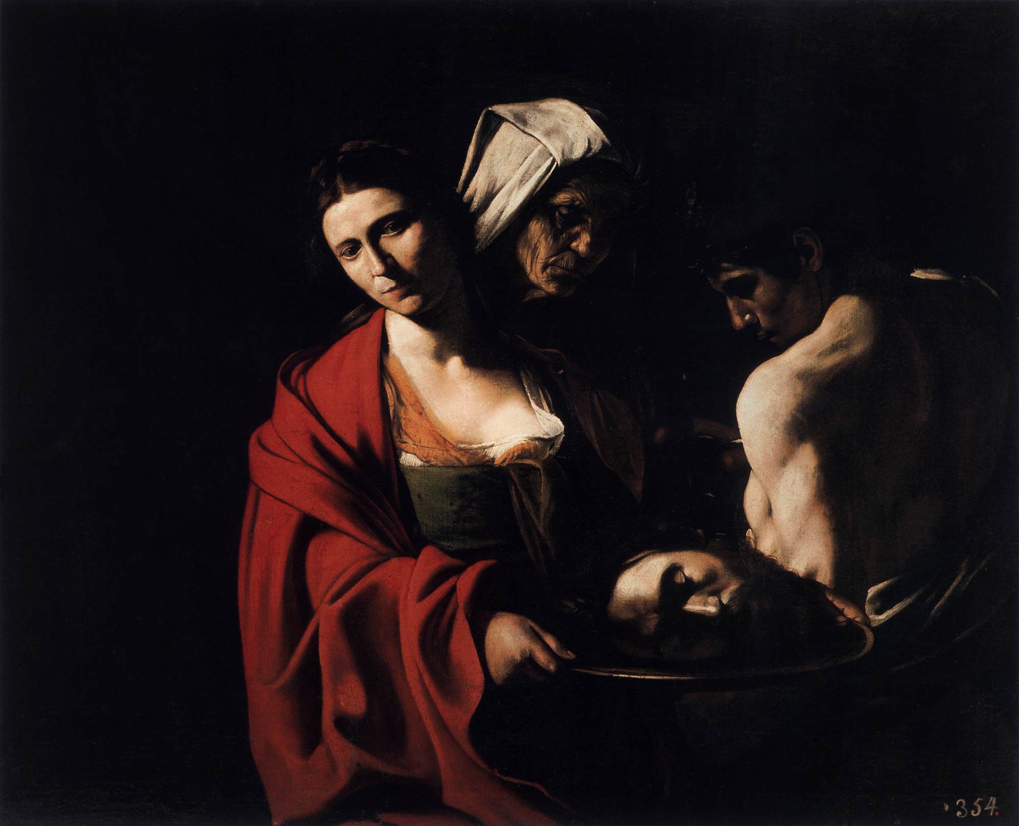 Je salme avec la tête du baptiste