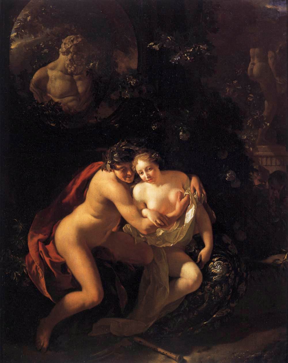 Coppia d'amore spiata dai bambini