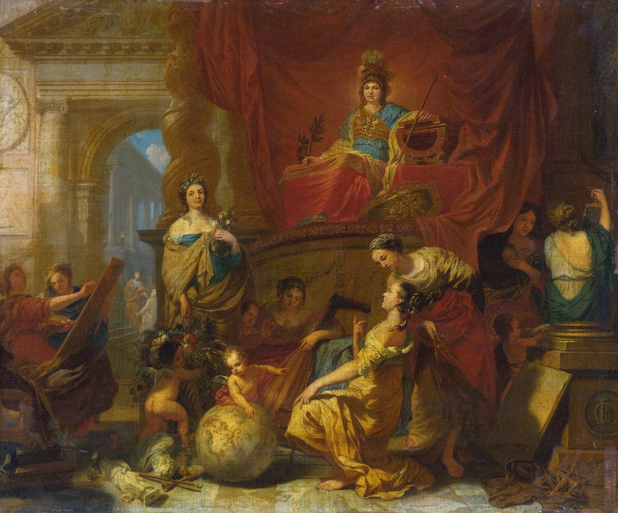 Allegoria della saggezza che promuove l'arte e le scienze