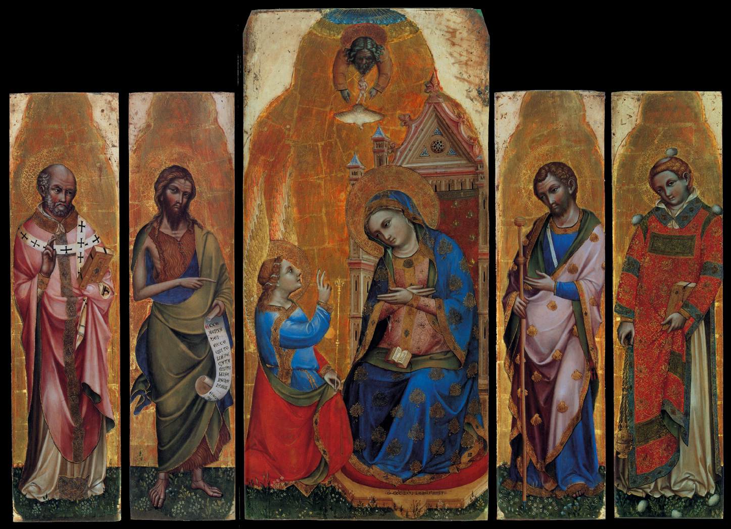 L'annonciation avec les saints