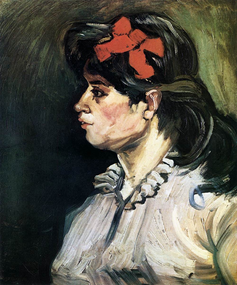 Portrait of a Woman with a Red Ribbon