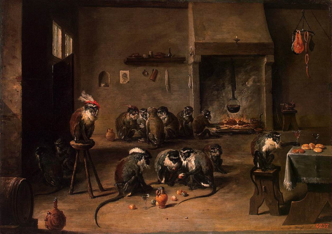 macacos na cozinha