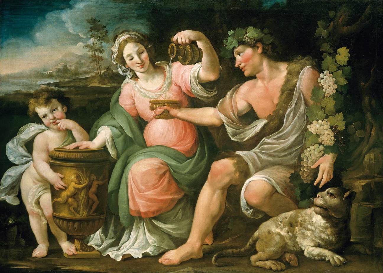 Bacchus, střídmost a šálek