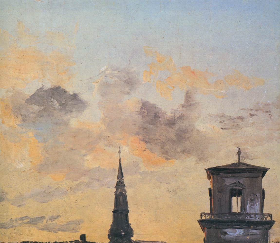 Zwei Bellfries bei Sonnenuntergang, Kopenhague