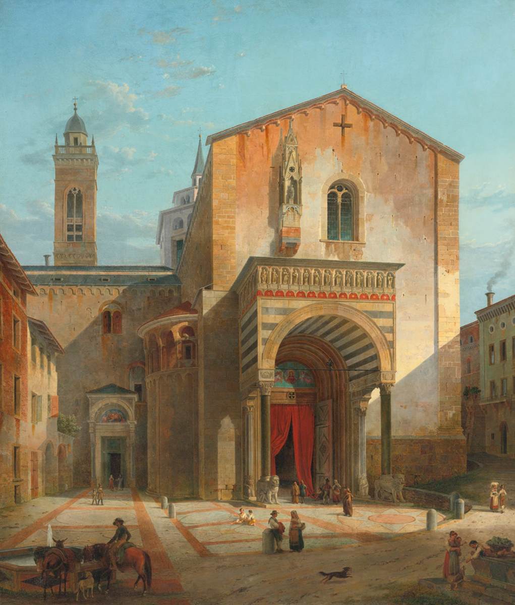 Südeingang der Kirche von Santa María Maggiore, Bergamo